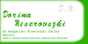 dorina miserovszki business card